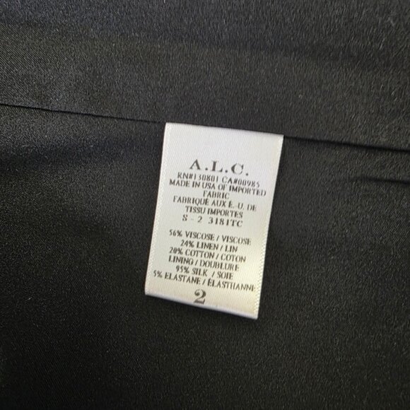 A.L.C. Viscose and Linen blend stripes Midi Skirt - Picture 8 of 8